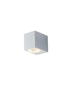 APPLIQUE "QUBO" ALLUMINIO BIANCO, 9,3X8X6,7 CM
